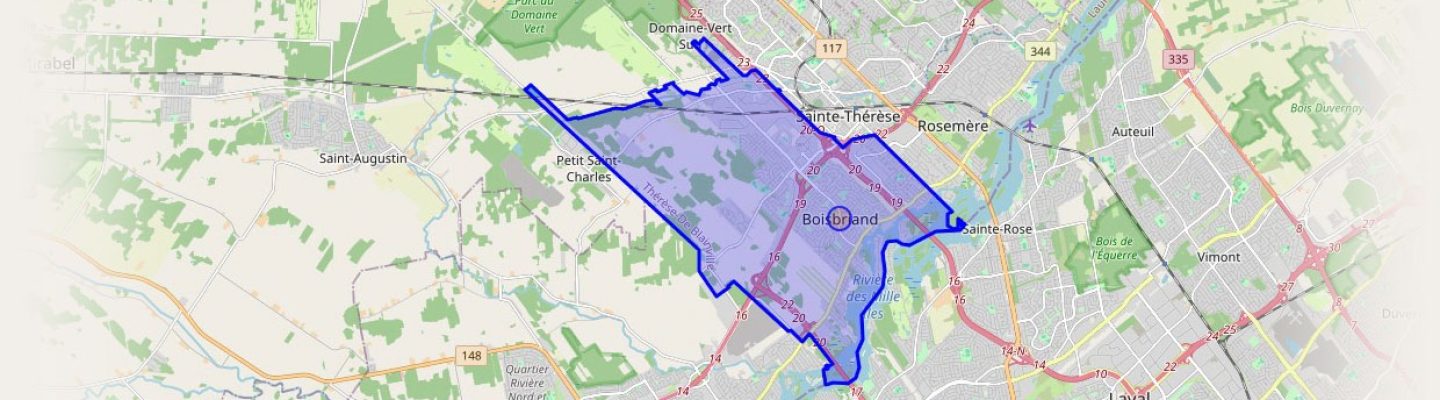 Boisbriand pest control map